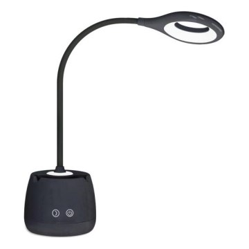 LED stona lampa LUSIA, prigušiva, fleksibilna i punjiva, LED/5W/5V, 3000/4000K, 1200 mAh, crna