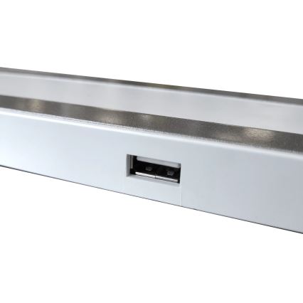 LED prigušiva dodirna stona lampa MADERA LED/7W/230V USB bela