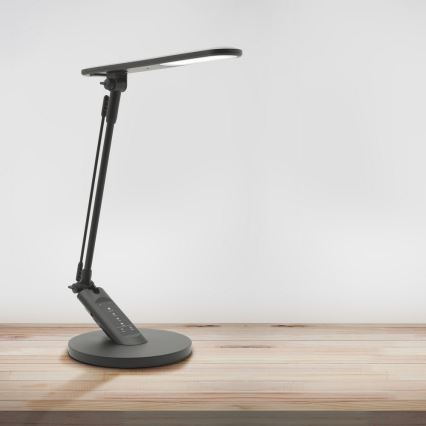 LED prigušiva dodirna stolna lampa OPTIMUM LED/7W/230V USB 3000/4000/6000K crna
