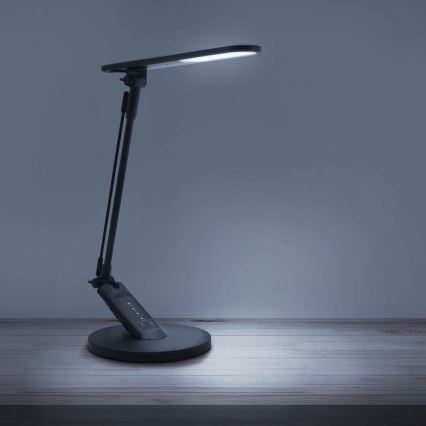 LED prigušiva dodirna stolna lampa OPTIMUM LED/7W/230V USB 3000/4000/6000K crna