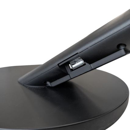 LED prigušiva dodirna stolna lampa OPTIMUM LED/7W/230V USB 3000/4000/6000K crna