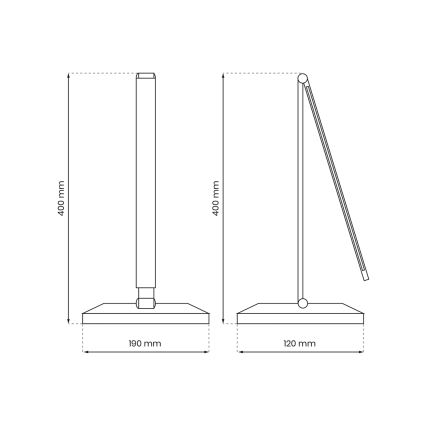 LED stona lampa sa bežičnim punjenjem VARIO LED/5W/230V 3000-6000K crna