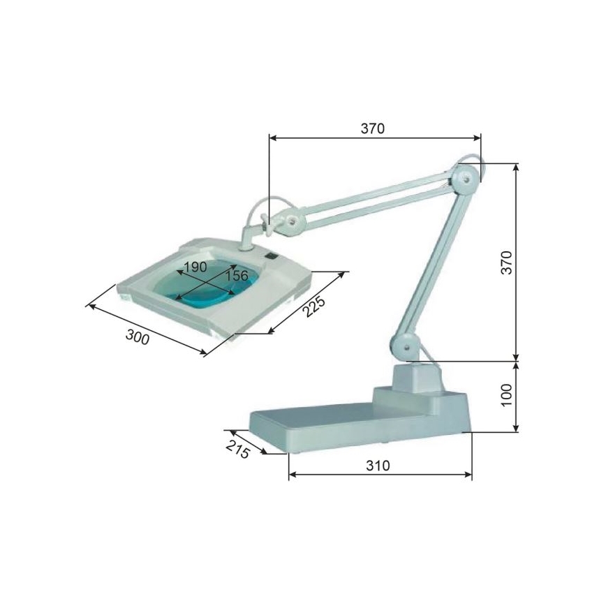 LED Stona lampa sa lupom LED/12W/12/230V