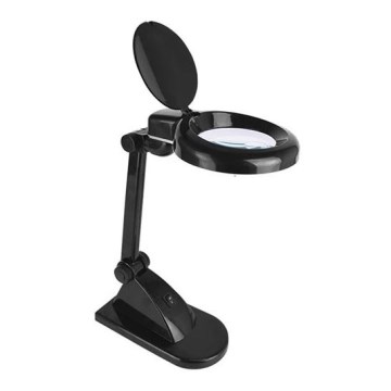 LED Stona lampa sa lupom LED/6W/230V 6500K crna