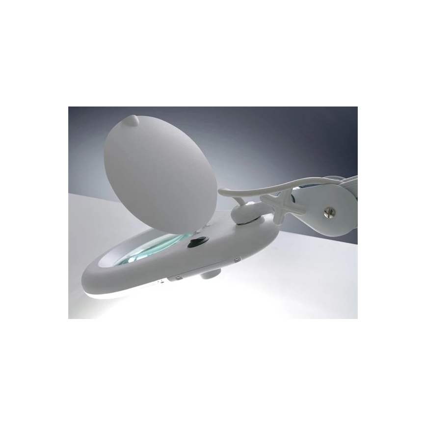 LED stona lampa sa povećalom LED/9W/230V bela/sjajni hrom