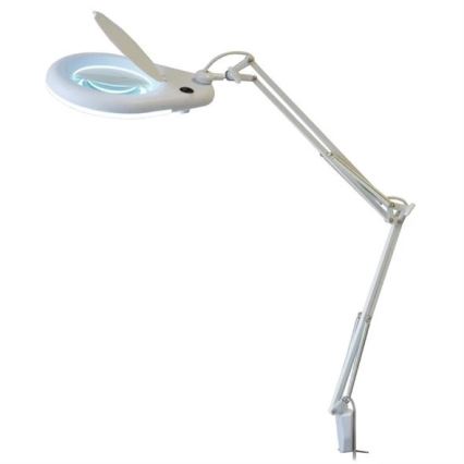 LED stona lampa sa povećalom LED/9W/230V bela/sjajni hrom
