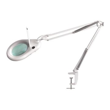 LED stona lampa sa povećalom LED/9W/230V bela/sjajni hrom