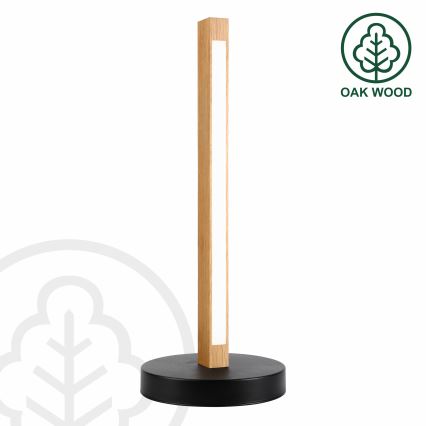 LED stona lampa VERDE LED/10W/230V 3000K hrast/crna