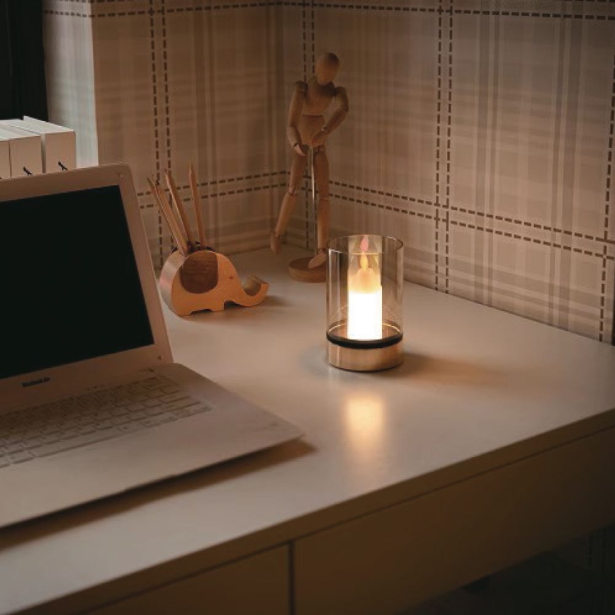 LED stona punjiva lampa prigušiva LED/2W/5V 3000K 2400 mAh bakarna