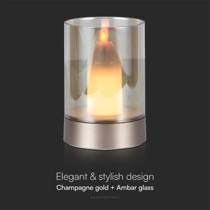 LED stona punjiva lampa prigušiva LED/2W/5V 3000K 2400 mAh bakarna