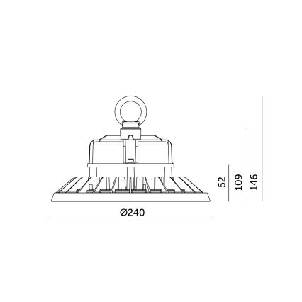 LED stropna industrijska svetiljka RIO PRO HIGHBAY LED/100W/230V 4000K IP65