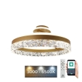 LED stropna plafonjera, prigušiva, LED/86W/230V 3000-6500K zlatna + daljinski upravljač