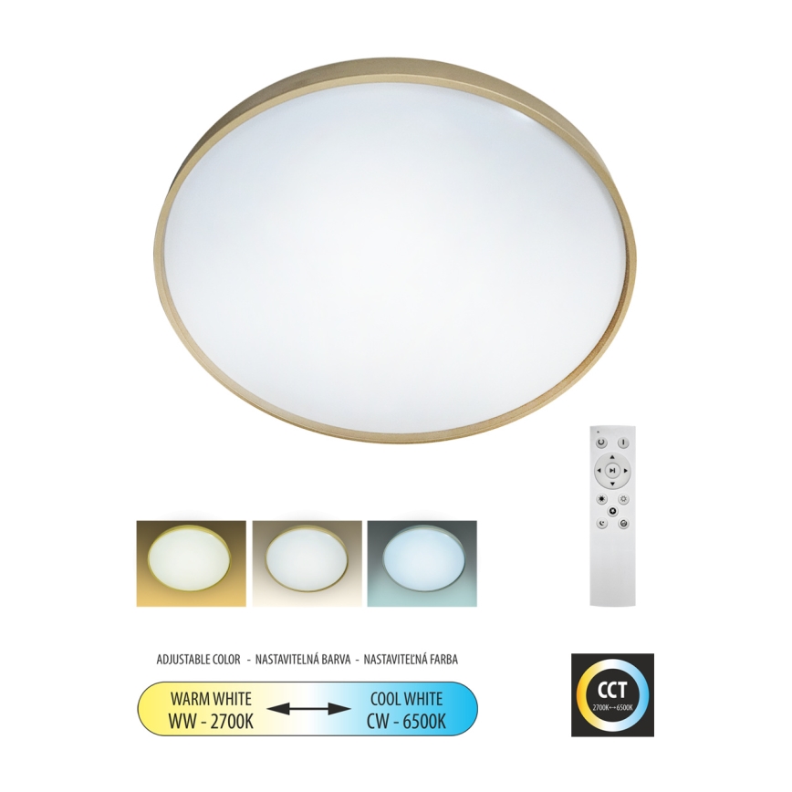 LED prigušiva plafonska svetiljka DRINA LED/36W/230V 2700-6500K prečnika 50 cm + daljinski upravljač