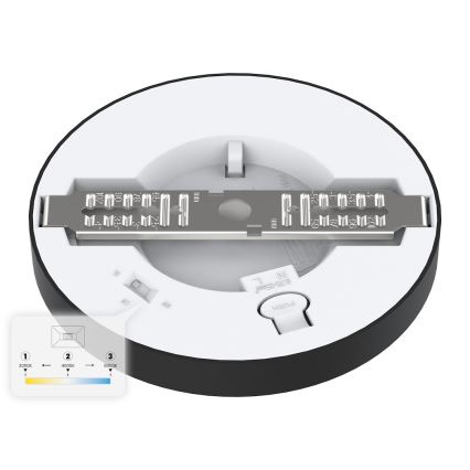 LED stropna svetiljka EVORA LED/6W/230V 3000/4000/6000K Ø 14 cm crna