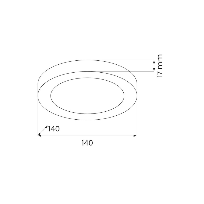 LED stropna svetiljka EVORA LED/6W/230V 3000/4000/6000K Ø 14 cm crna