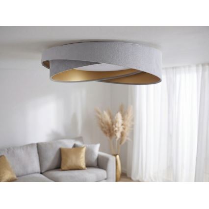 LED stropna svetiljka GALAXY MODERN LED/24W/230V preč. 55 cm siva/zlatna