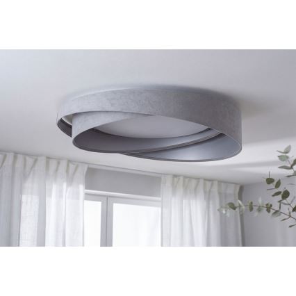 LED stropna svetiljka GALAXY MODERN LED/24W/230V, prečnik 55 cm, siva/srebrna