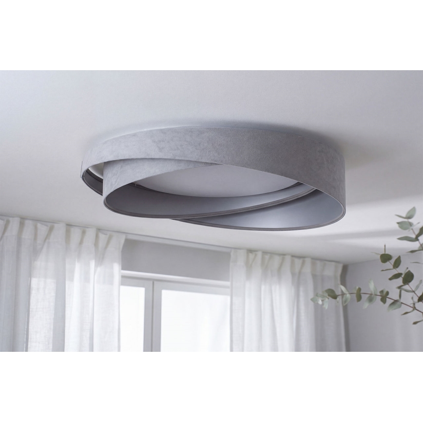 LED stropna svetiljka GALAXY MODERN LED/24W/230V, prečnik 55 cm, siva/srebrna