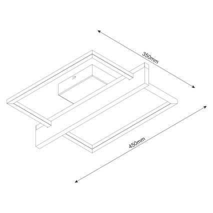 LED Stropna svetiljka LARYSA LED/11,5W/230V 35x45 cm borovina