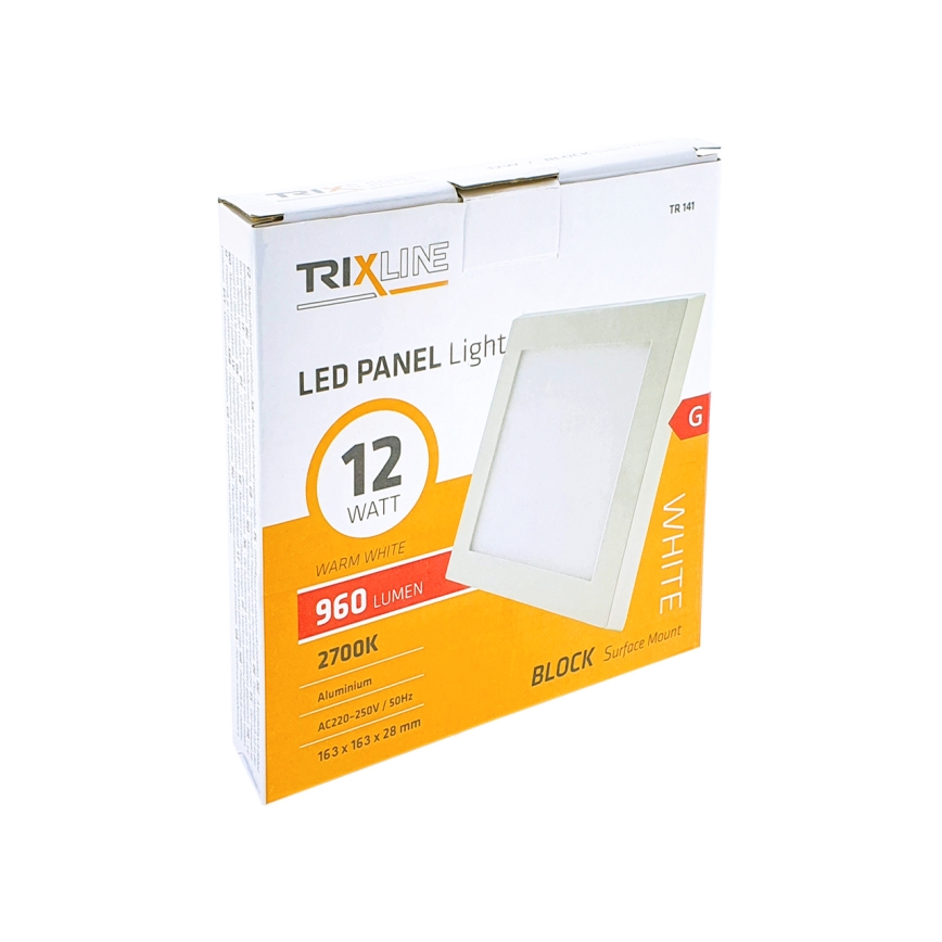 LED stropna svetiljka LED/12W/230V 2700K 16,3x16,3 cm bela