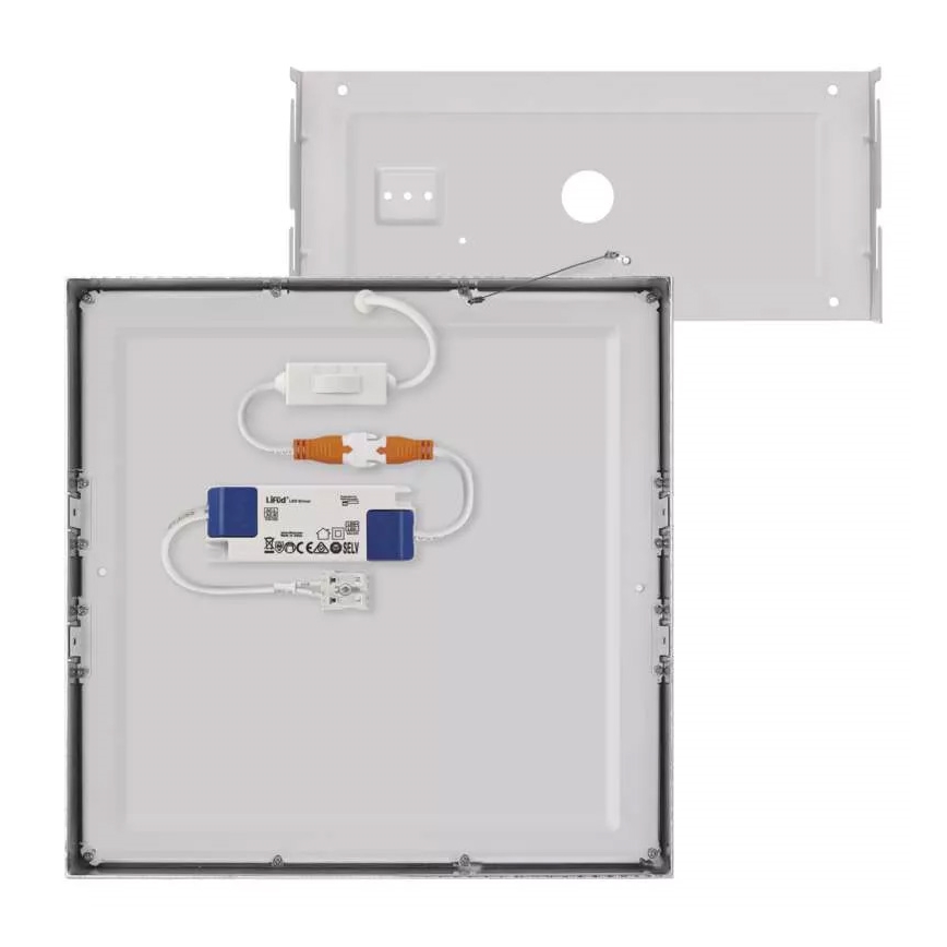 LED stropno svetlo NEXXO LED/28,5W/230V 3000/3500/4000K 30x30 cm mat hrom