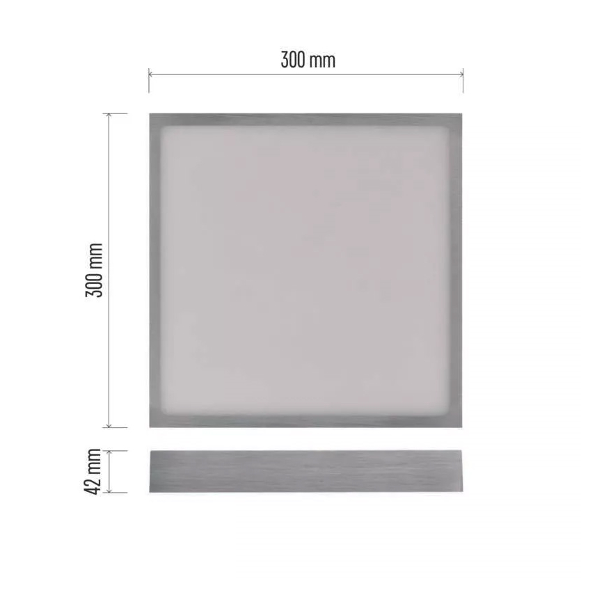 LED stropno svetlo NEXXO LED/28,5W/230V 3000/3500/4000K 30x30 cm mat hrom