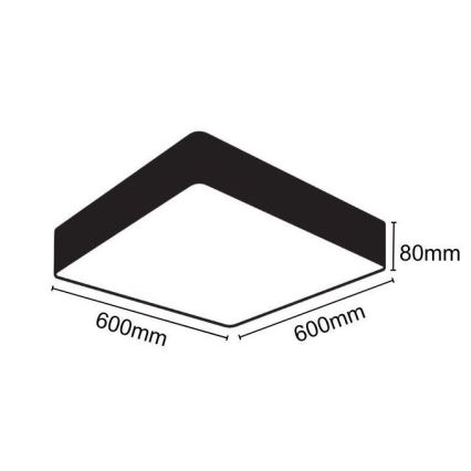 LED stropna svetiljka LED/65W/230V 4000K 60x60 cm