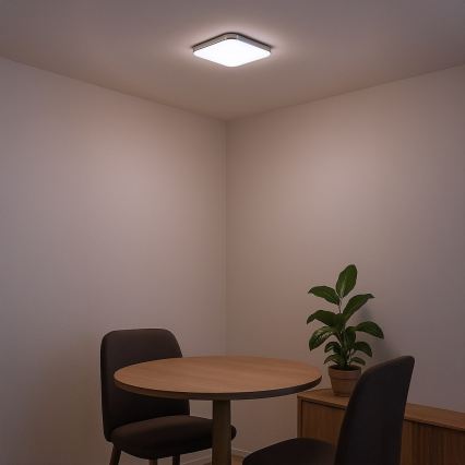 LED stropna svetiljka NEMO LED/11W/230V 26x26 cm sjajni hrom