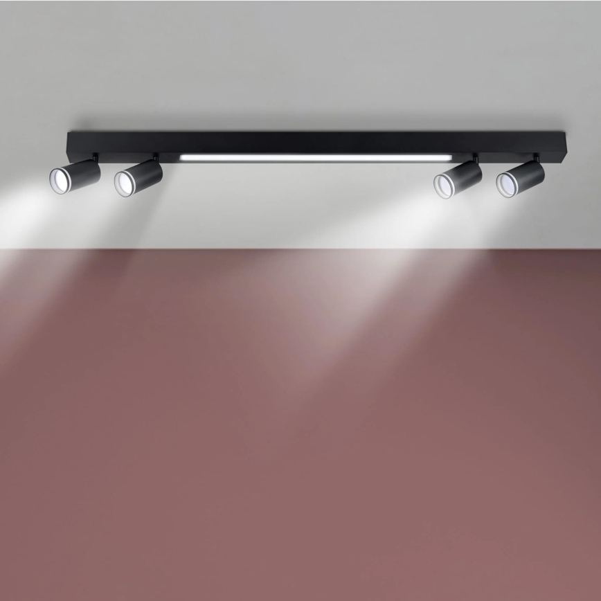 LED stropna svetiljka PARIS LED/24W/230V + 4xGU10/10W crna