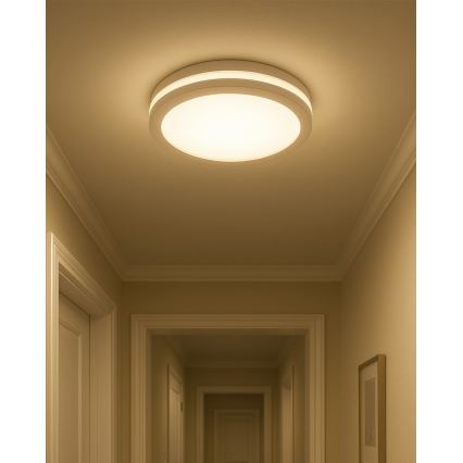 LED plafonsko svetlo za kupatilo sa senzorom pokreta LED/20W/230V 3000/4000/6500K Ø 23 cm IP54 belo