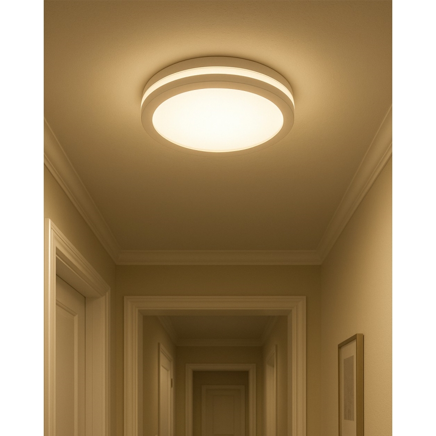 LED plafonsko svetlo za kupatilo sa senzorom pokreta LED/20W/230V 3000/4000/6500K Ø 23 cm IP54 belo