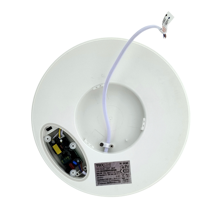 LED plafonsko svetlo za kupatilo sa senzorom pokreta LED/20W/230V 3000/4000/6500K Ø 23 cm IP54 belo