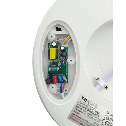 LED plafonsko svetlo za kupatilo sa senzorom pokreta LED/20W/230V 3000/4000/6500K Ø 23 cm IP54 belo