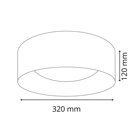 LED stropna svetiljka TULUZA LED/18W/230V pr. 32 cm braon
