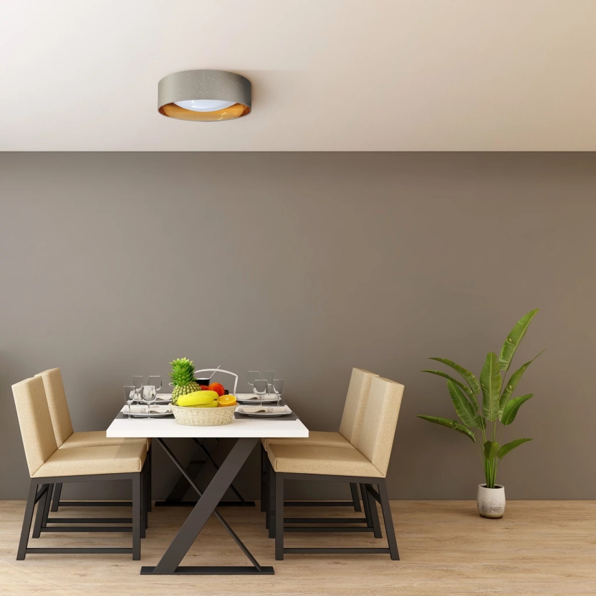 LED stropna svetiljka TULUZA LED/18W/230V pr. 32 cm braon
