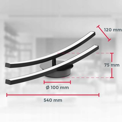 LED stropno svetlo 2xLED/6W/230V 3000K crno