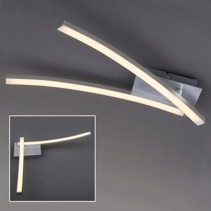 LED stropno svetlo 2xLED/6W/230V 3000K matni hrom