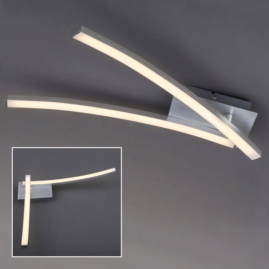LED stropno svetlo 2xLED/6W/230V 3000K matni hrom