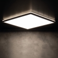 LED stropno svetlo AZPO LED/12,3W/230V 3000/4000/6000K 22,5x22,5 cm IP54 crna