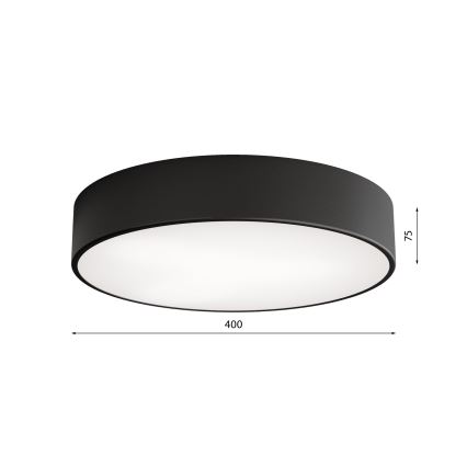 LED stropno svetlo CLEO, 43 W, 230 V, 4000 K, prečnik 40 cm, crno