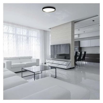LED prigušiva plafonska svetiljka ILVI LED/45W/230V 2700-6500K prečnik 50 cm crna/mesing + daljinski upravljač