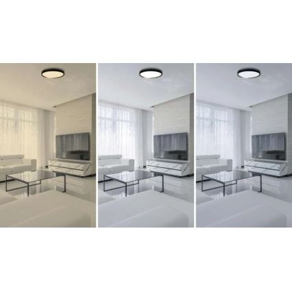 LED prigušiva plafonska svetiljka ILVI LED/45W/230V 2700-6500K prečnik 50 cm crna/mesing + daljinski upravljač
