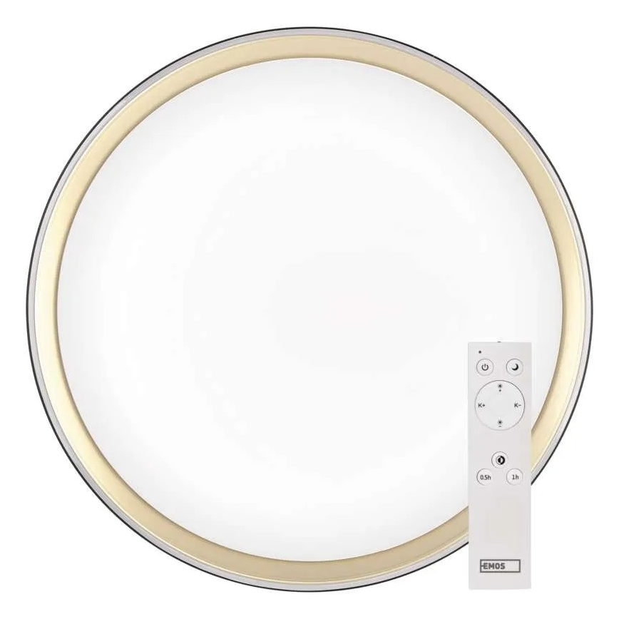 LED prigušiva plafonska svetiljka ILVI LED/45W/230V 2700-6500K prečnik 50 cm crna/mesing + daljinski upravljač