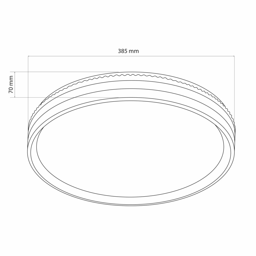 LED prigušiva stropna svetiljka za kupatilo JADWIGA LED/42W/230V prečnik 38,5 cm 3000-6000K IP44 + daljinski upravljač
