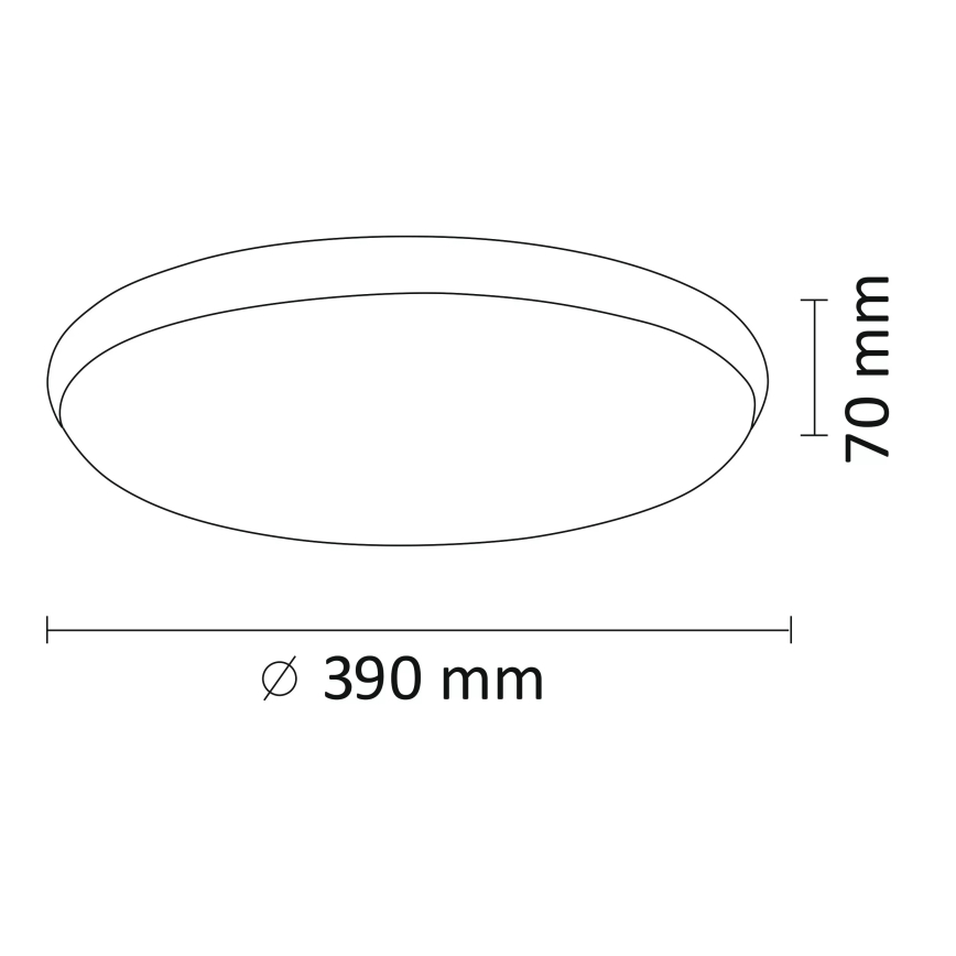 LED stropno svetlo KERN LED/24W/230V nikl