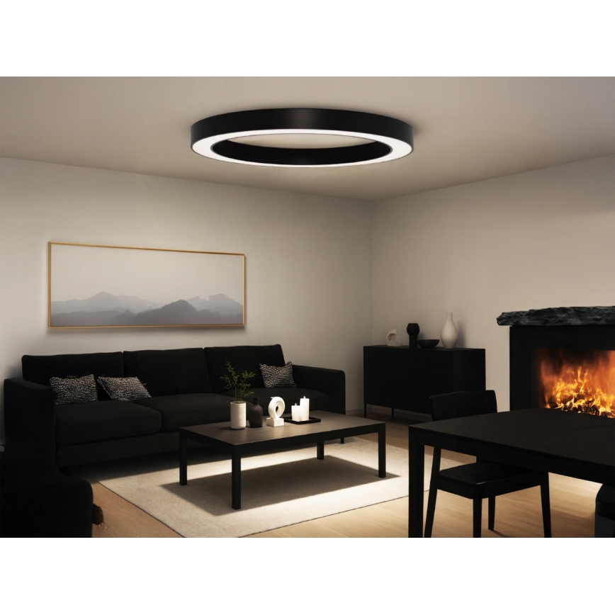 LED stropno svetlo LED/115W/230V 3000/4000/6500K Ø 120 cm crno