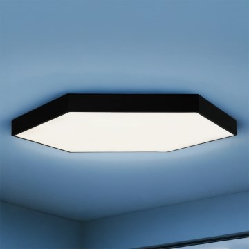 LED stropno svetlo LED/240W/230V 3000/4000/6500K prečnik 120 cm crna