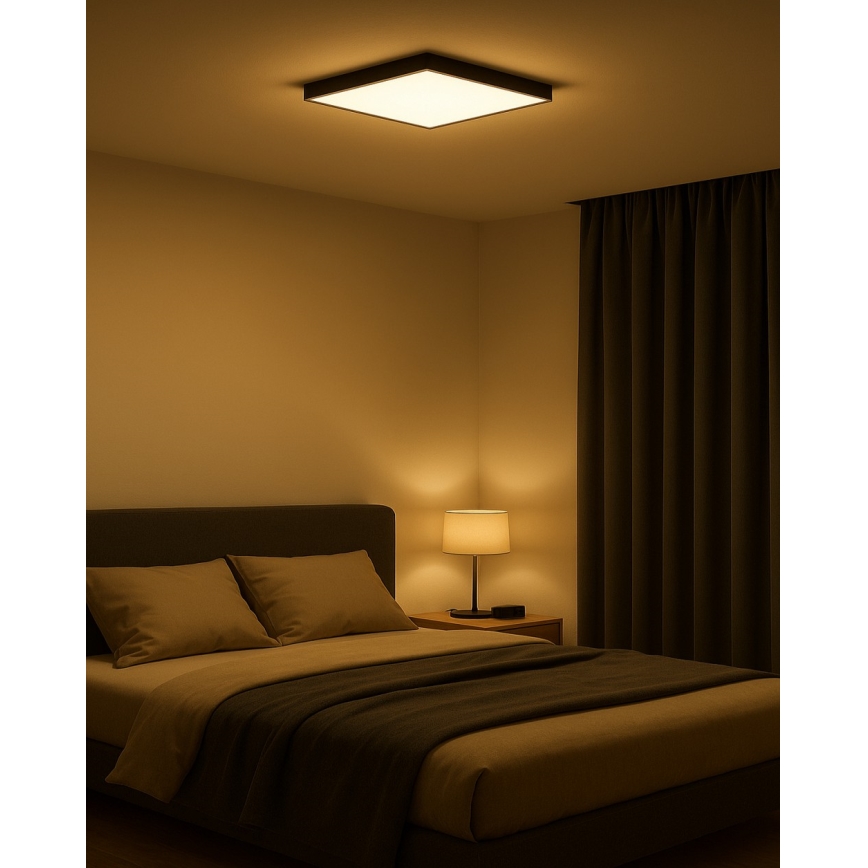 LED stropno svetlo LED/32W/230V 3000/4000/6500K 40x40 cm crno
