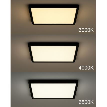 LED stropno svetlo LED/32W/230V 3000/4000/6500K 40x40 cm crno