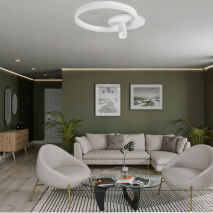 LED stropno svetlo LED/38W/230V + 1xGU10/30W belo